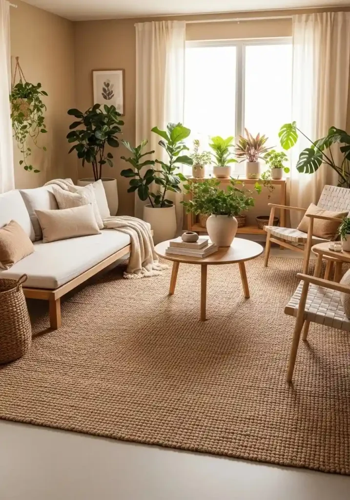 natural fiber carpet living room