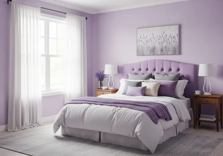 Beautiful lavender bedroom look