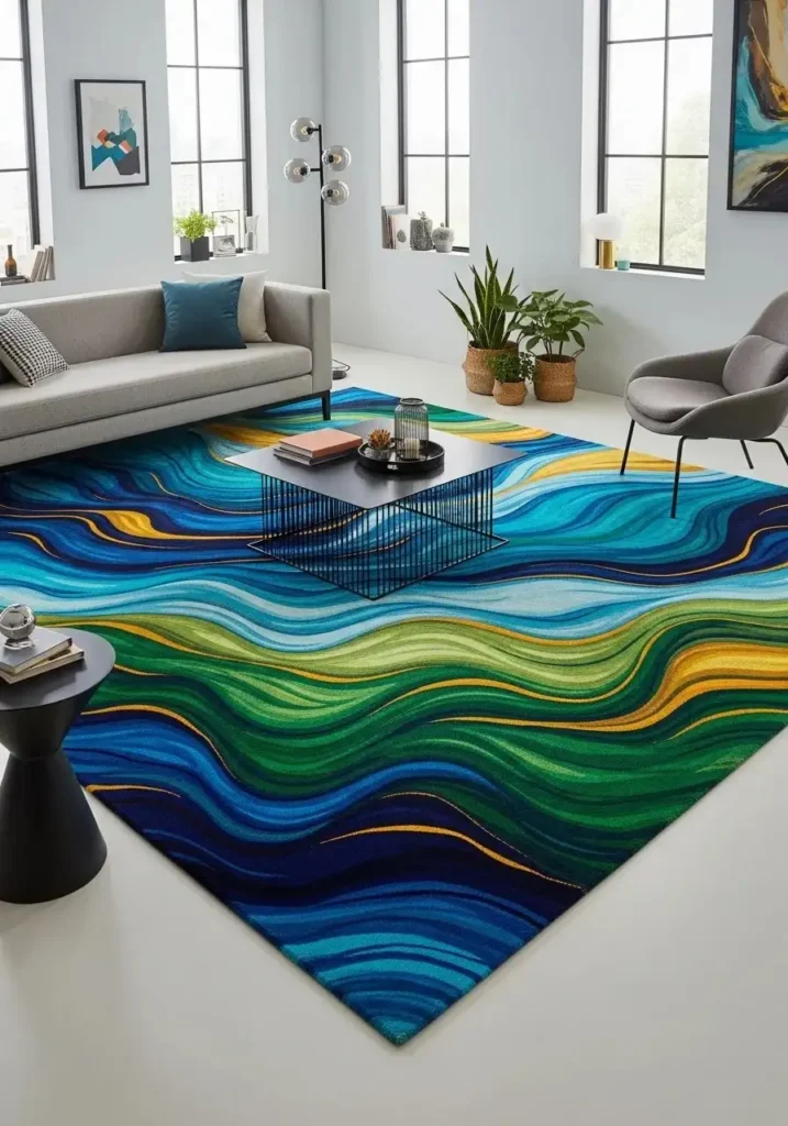 abstract carpet modern living room