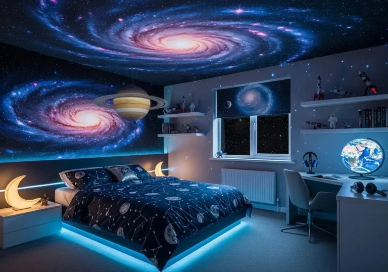 Beautiful Space Themed Bedroom look
