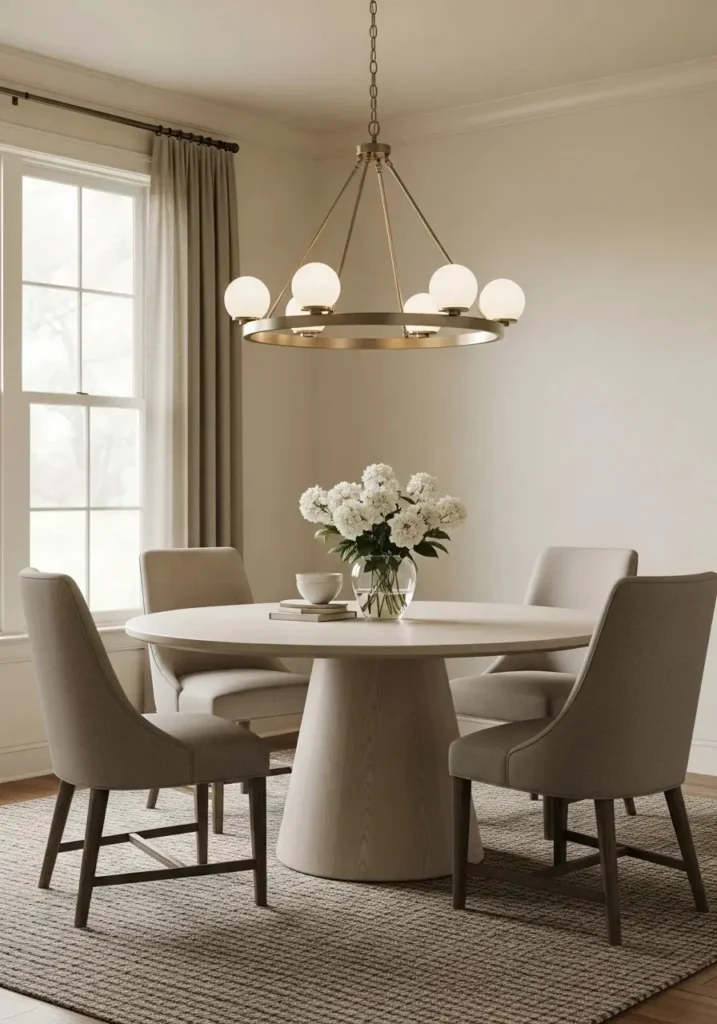 round pedestal dining table idea