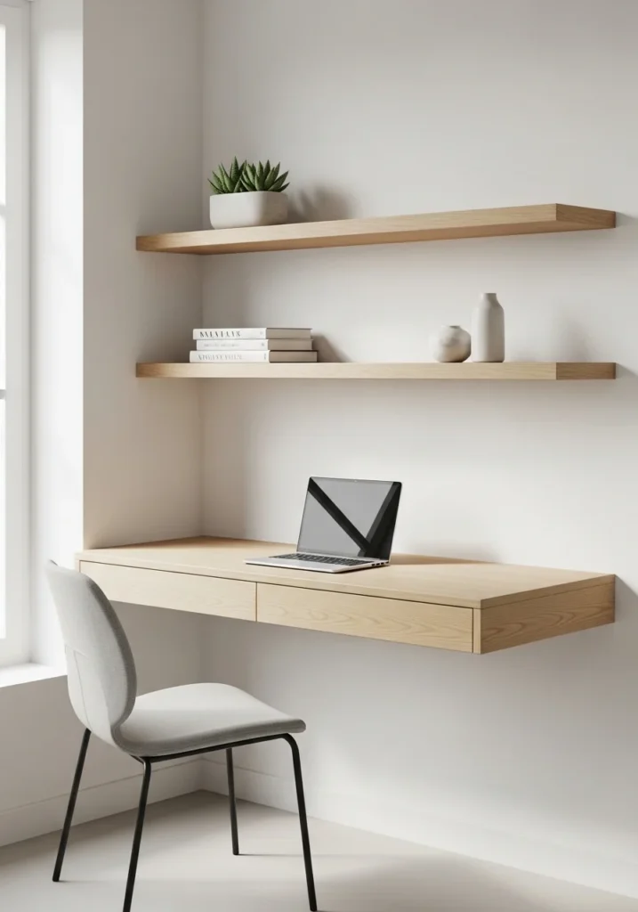 modern floating desk home office