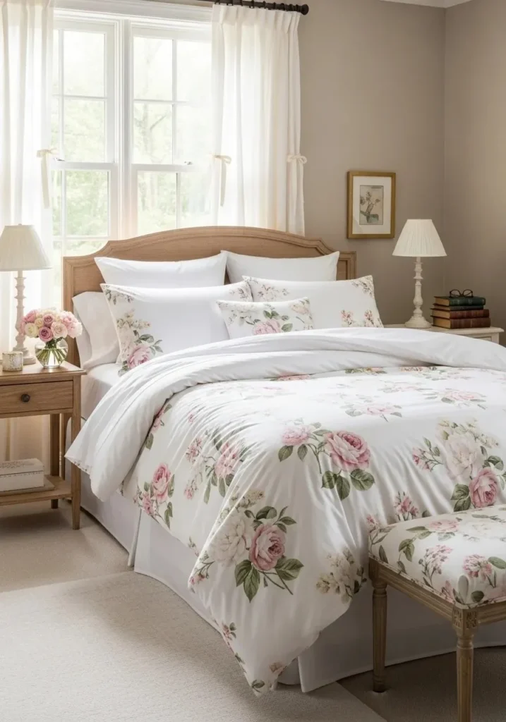 floral romantic bedroom decor
