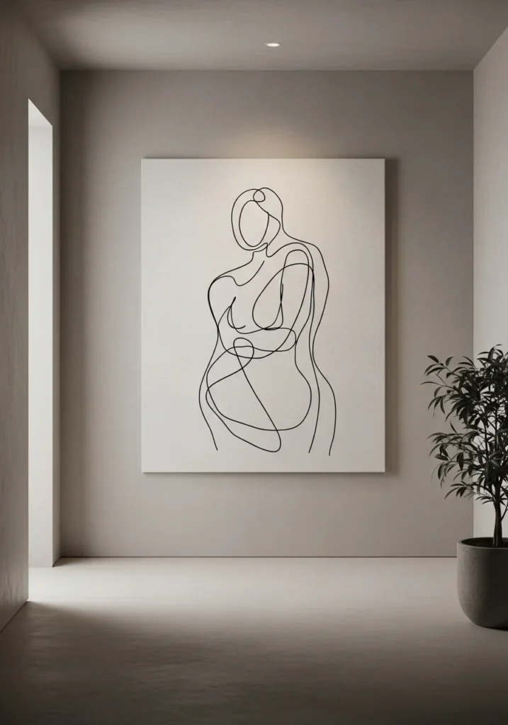 line art wall decor