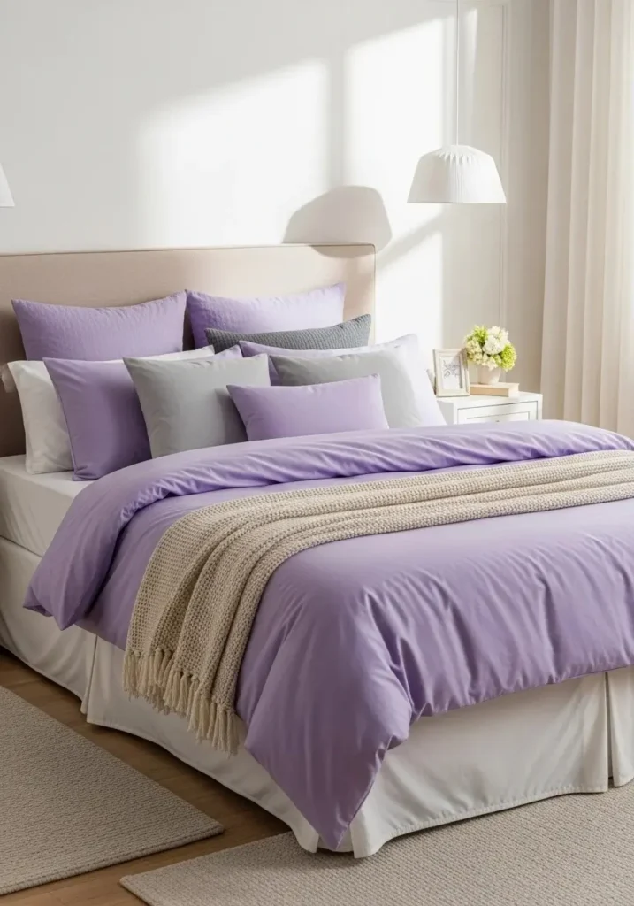 lavender bedding bedroom decor idea