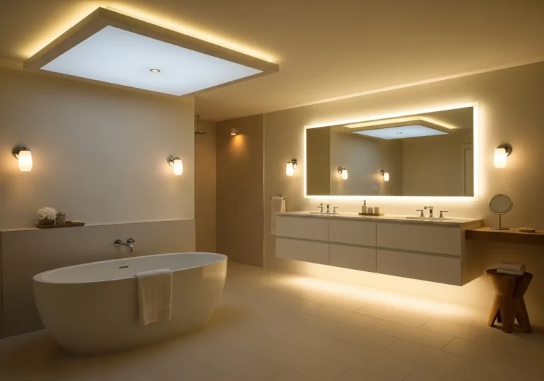 Beautiful bathroom lighting look