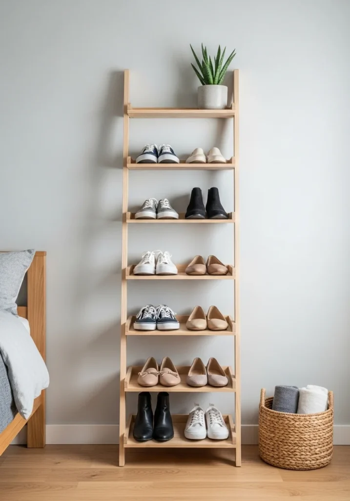 ladder style shoe shelf
