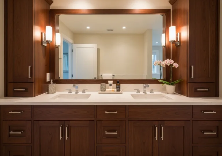 Full view of bathroom cabinet beautiful look