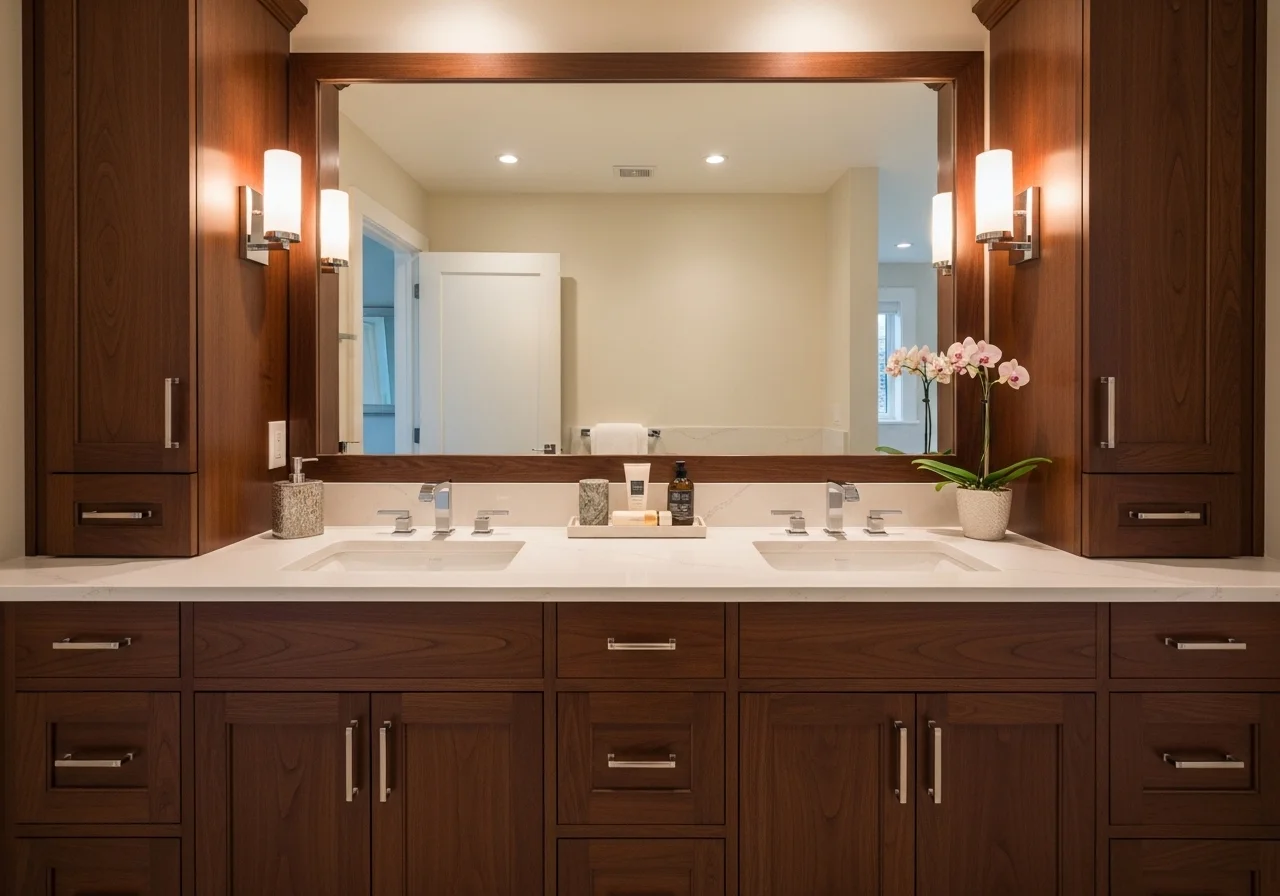 Full view of bathroom cabinet beautiful look