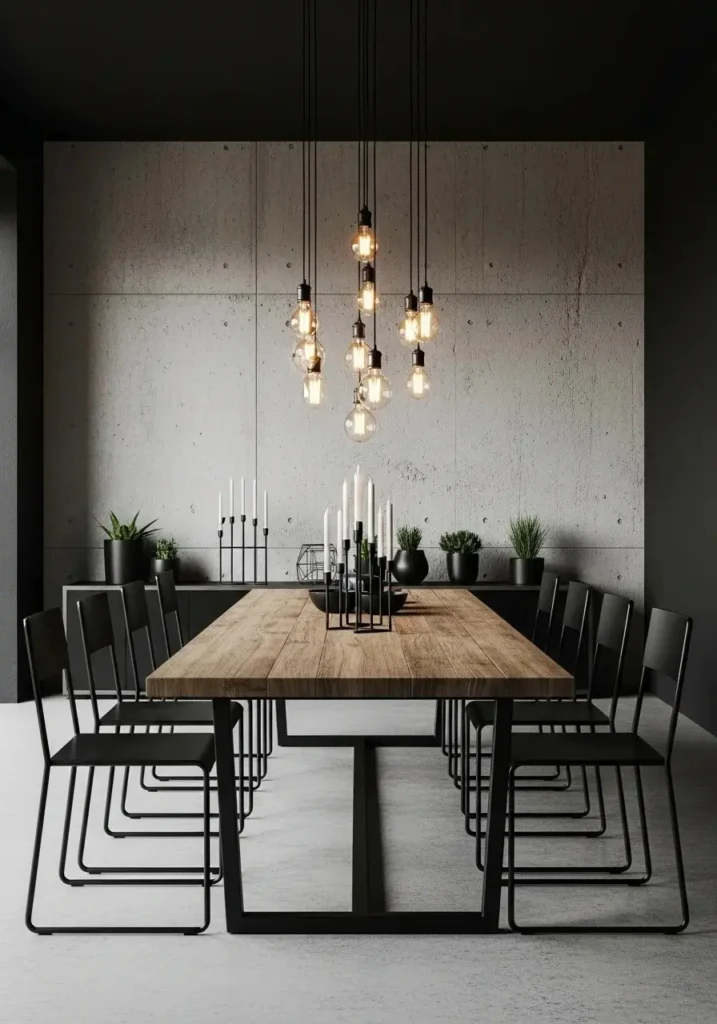 industrial black dining
