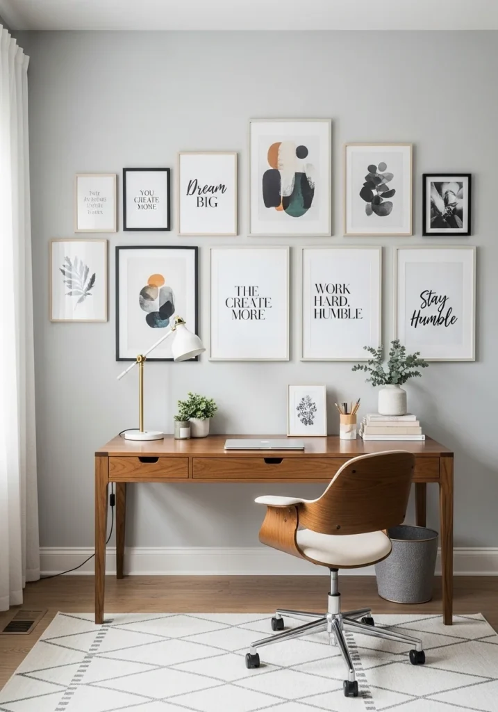 gallery wall home office inspiration