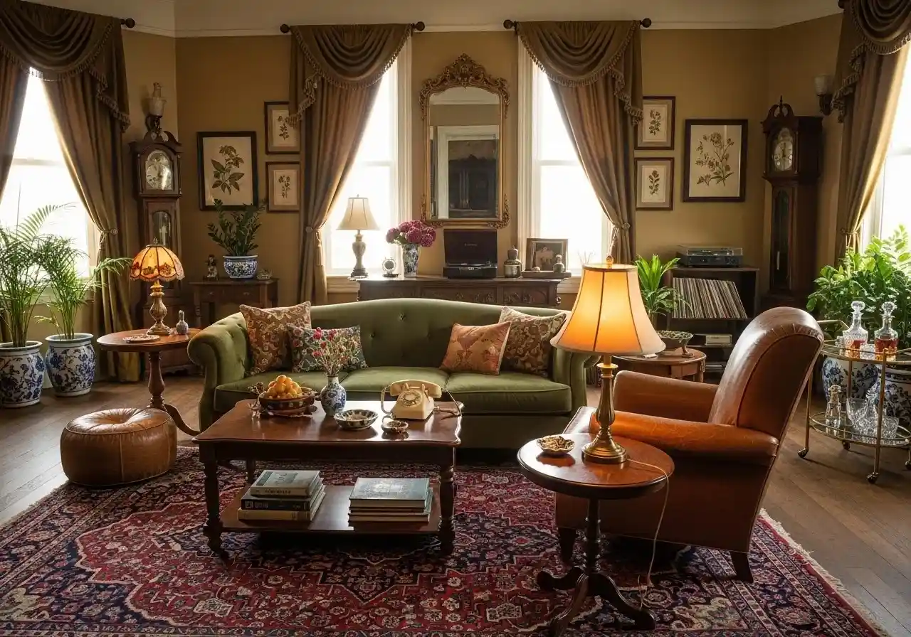 Beautiful vintage living room look