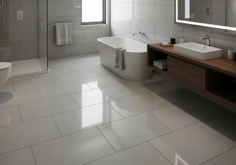 full bathroom floor tile look