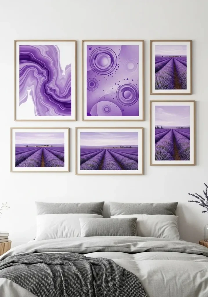 lavender wall art bedroom decor