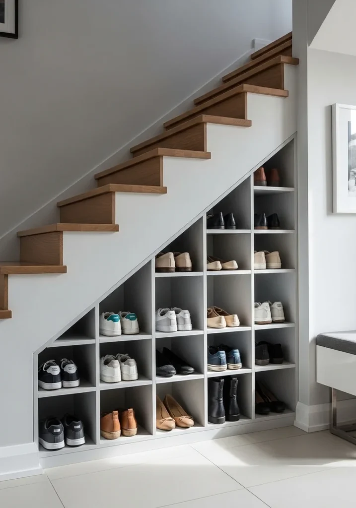under stairs shoe storage