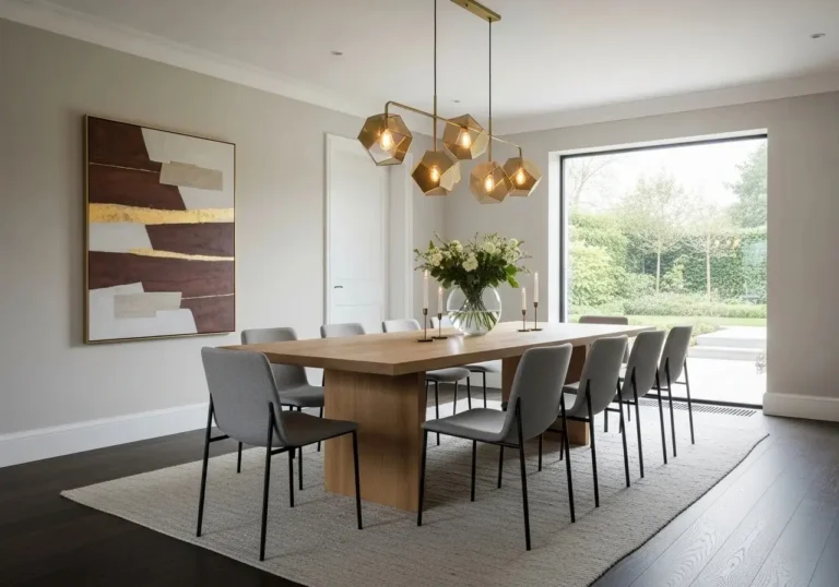 Full view of Beautiful modern dining room look