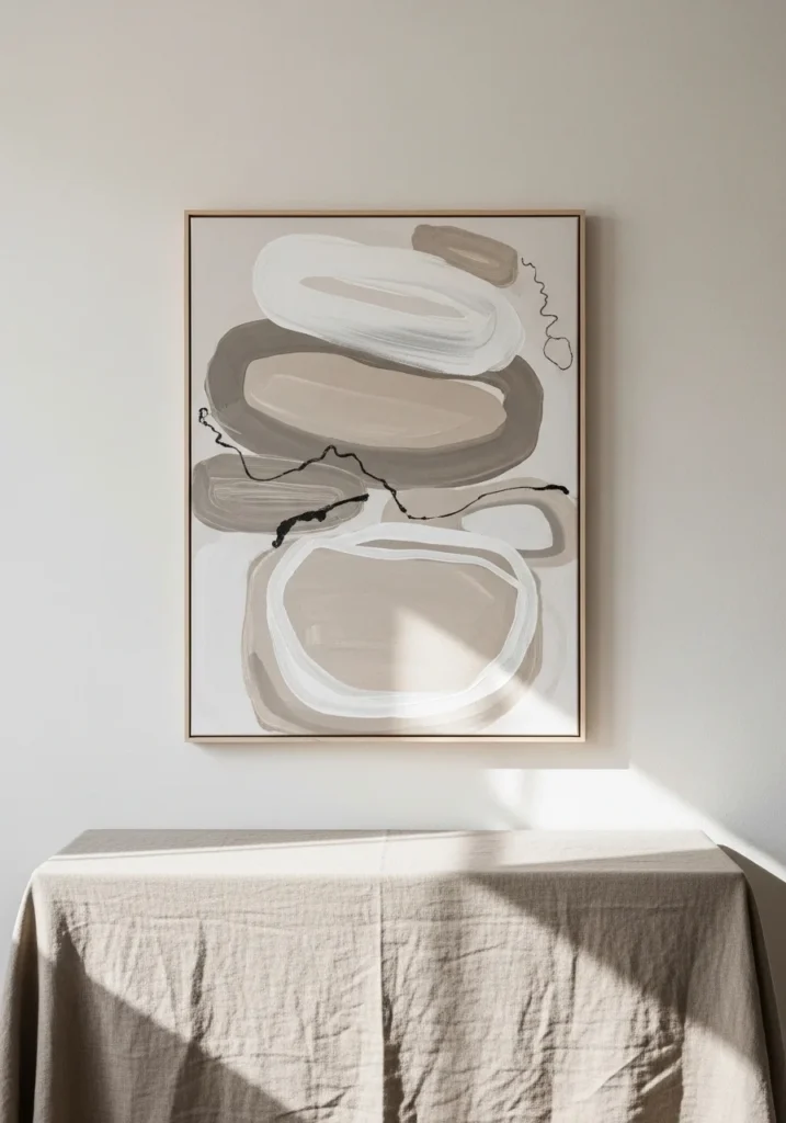 neutral abstract wall art