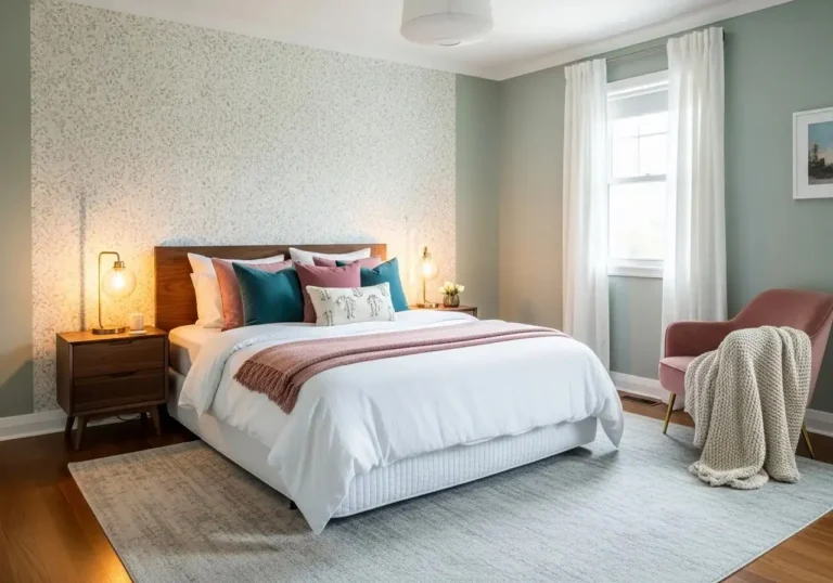 Beautfiul bedroom color combination look