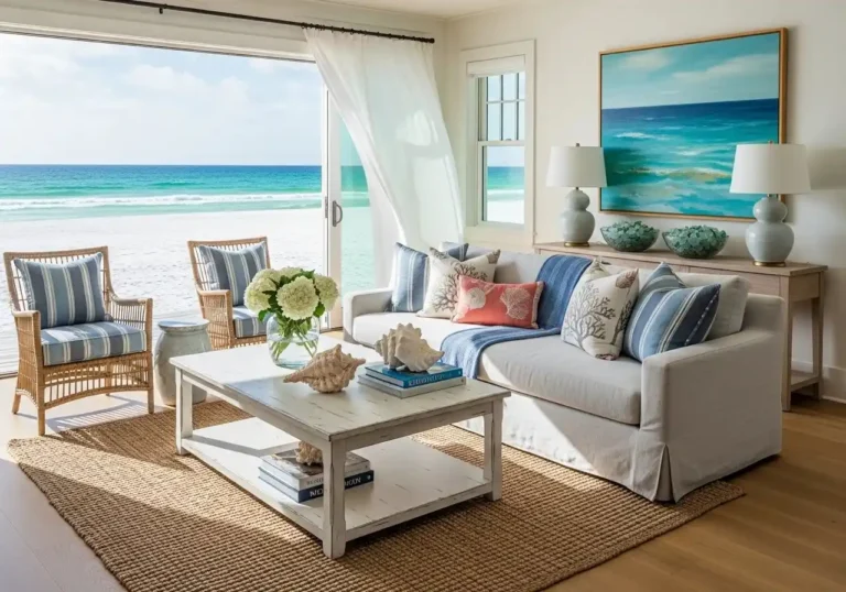 Beautiful beach living room look