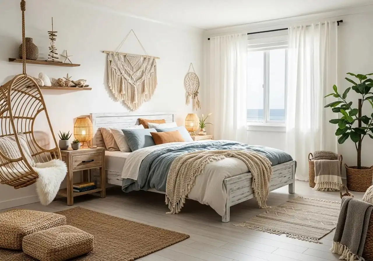 BEAUTIFUL boho coastal bedroom look