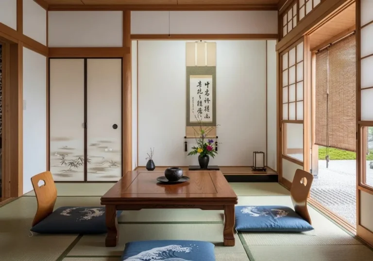 Beautiful japanese living room look