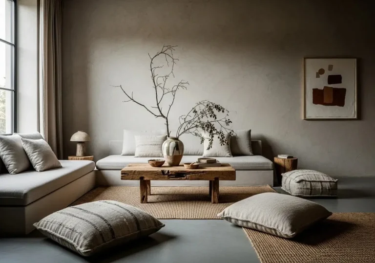 Beautiful wabi sabi living room look