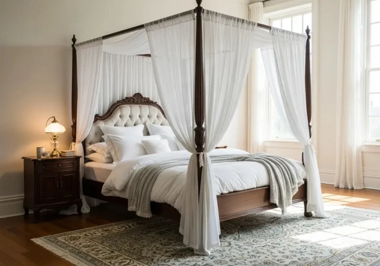 Beautiful canopy bed look