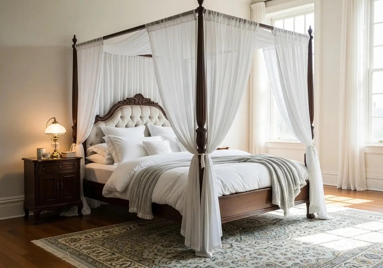 Beautiful canopy bed look