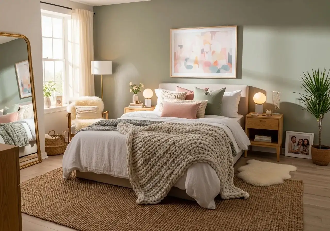 Beautiful single woman bedroom look