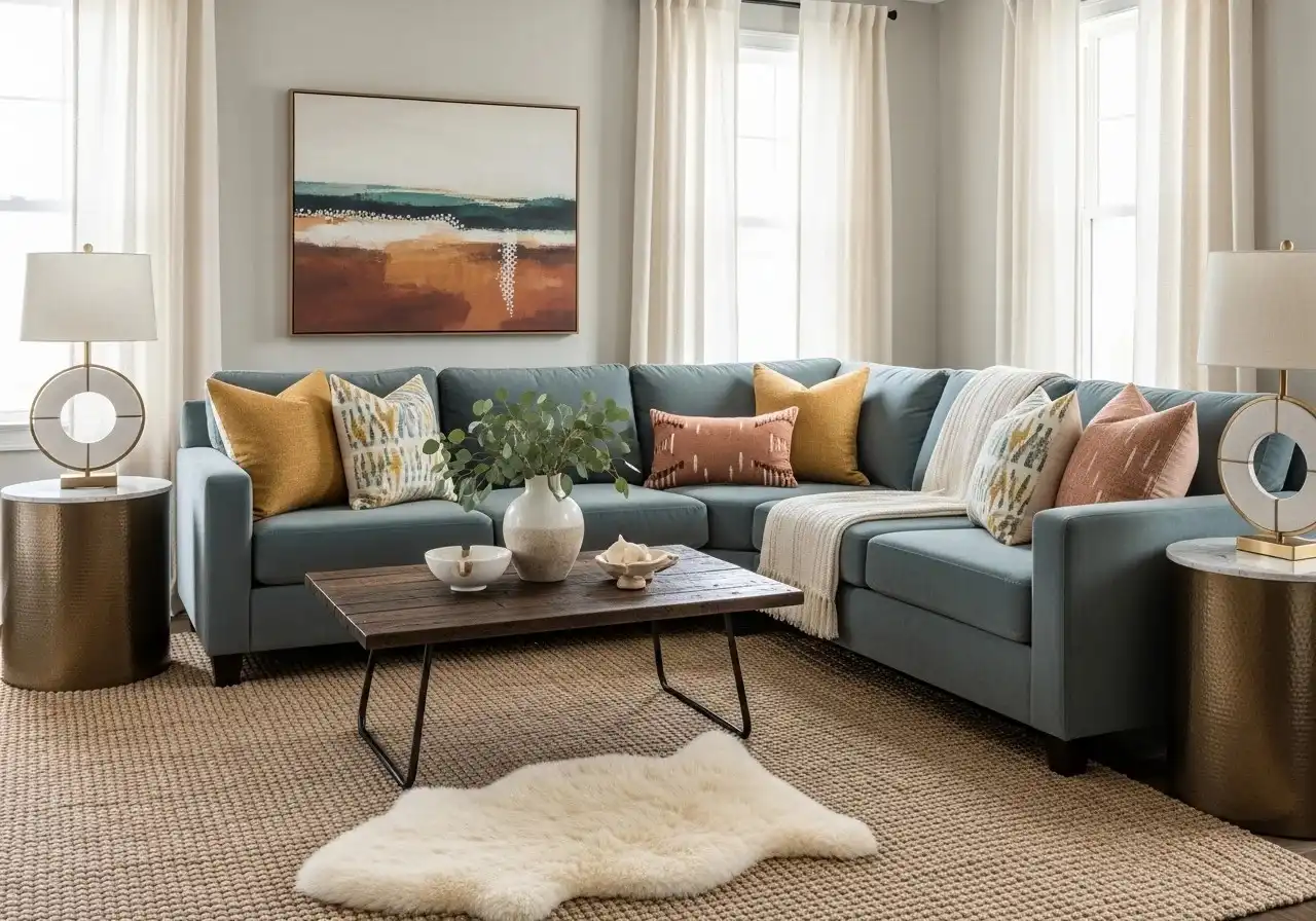Beautiful living room color combination look