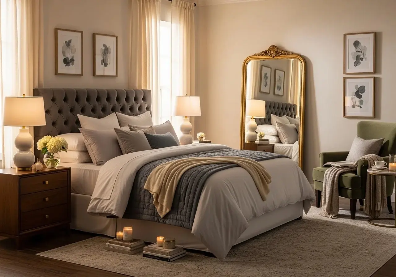 Beautiful grown woman bedroom look