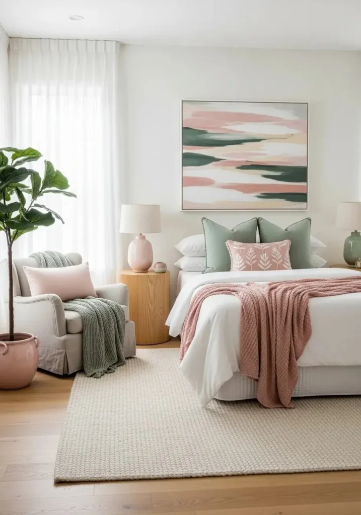 french provincial bedroom pastel accents soft colors