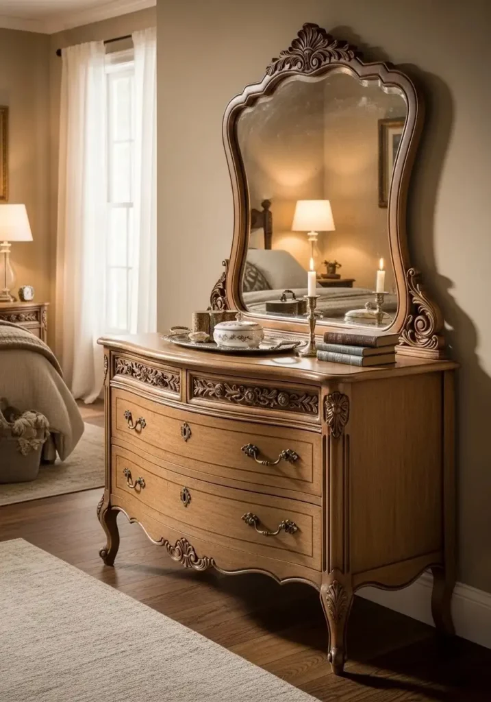 antique dresser with character vintage bedroom decor